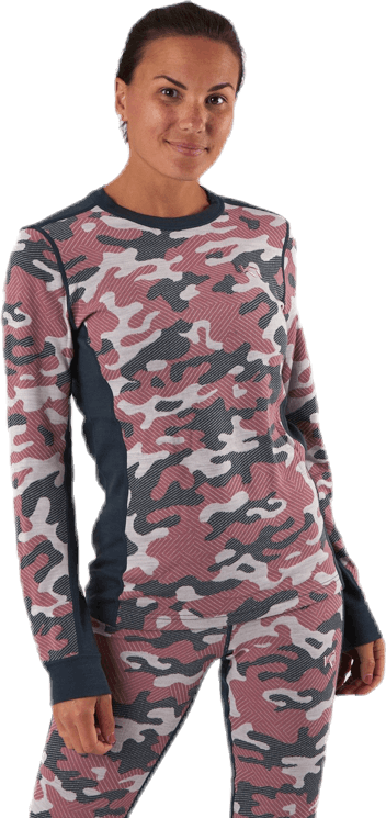 Kongle Long Sleeve Shirt Blue/Patterned, Female, Apparels, base layers, Alpine sports, Blue/Patterned, XL