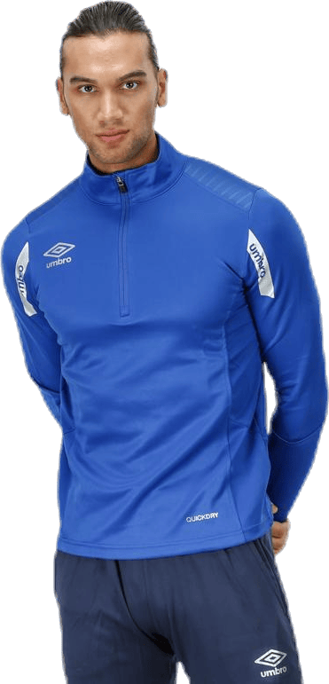 Core Sweat Half Zip Blue, Male, Odzież, Koszule, Piłka nożna, Niebieski, M