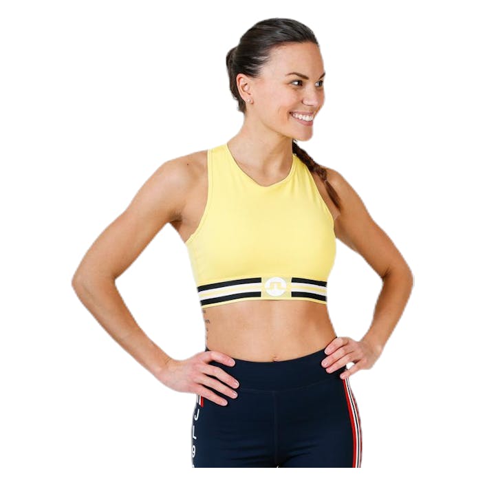 Alexis Compression Poly Yellow, Female, Abbigliamento, Reggiseno sportivo, In esecuzione, Giallo, XS