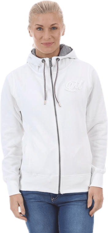 Otterö Zip Hood White, Female, Vêtements, Chemises, Blanc, XXL