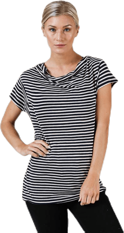 Monopoli Top Blue/White, Female, Klær, T skjorte, Blå/Hvit, XS