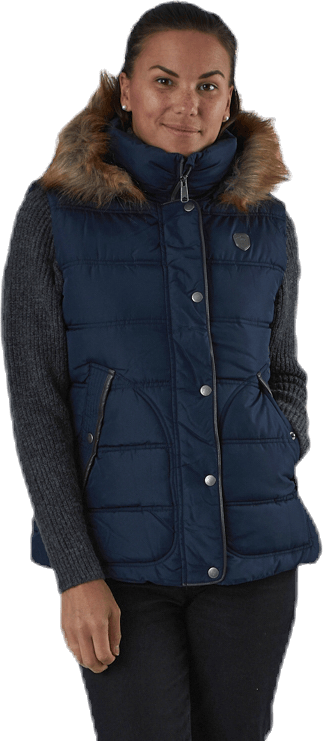 Nadja Waistcoat Blue, Female, Apparels, jackets, Blue, XXXL