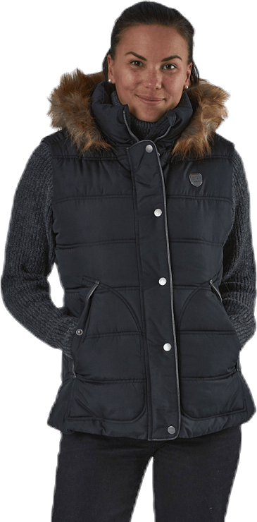 Nadja Waistcoat Black, Female, Apparels, jackets, Black, M