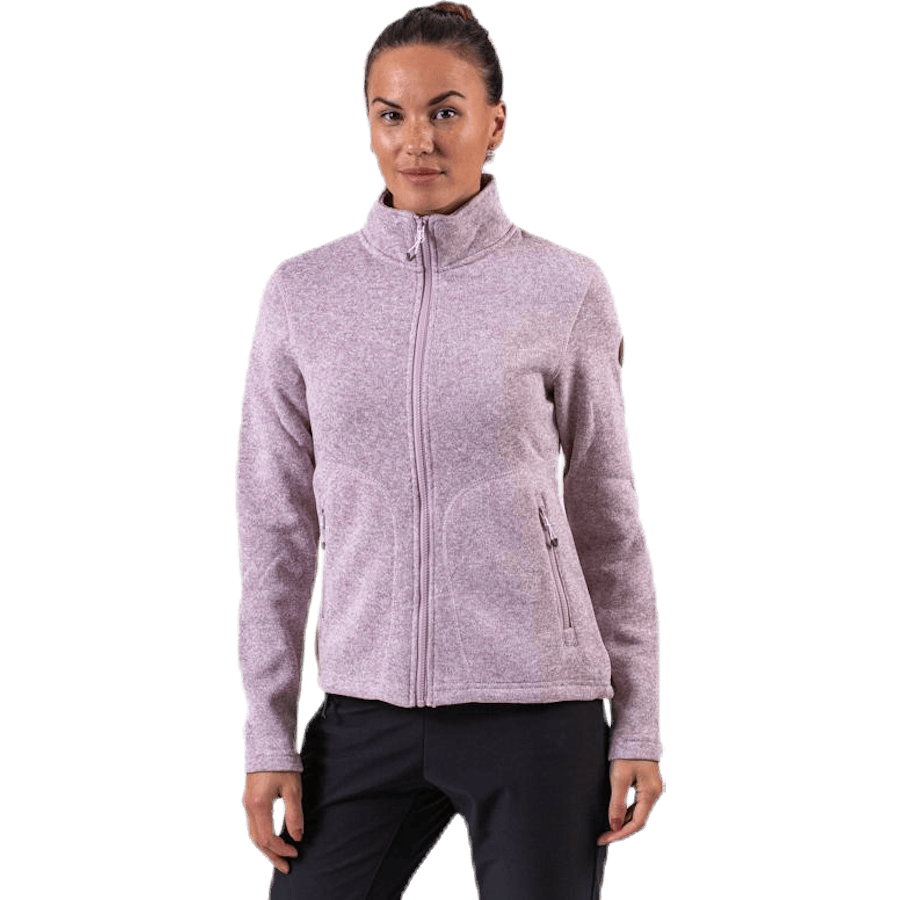 Paulina Melange Fleece Jacket Pink