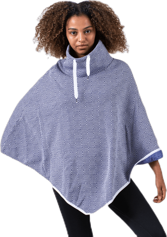 Glory Fleece Poncho Blue, Female, Bekleidung, Hemden, Blau, ONESIZE