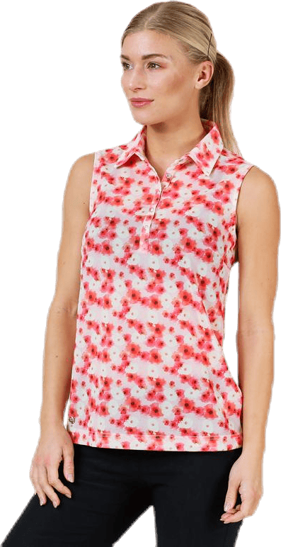 Tori Mesh SL Polo Shirt Pink