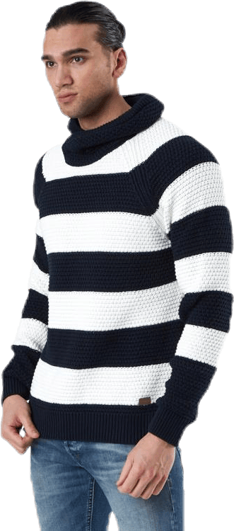 Emil Wrap Neck Blue/White