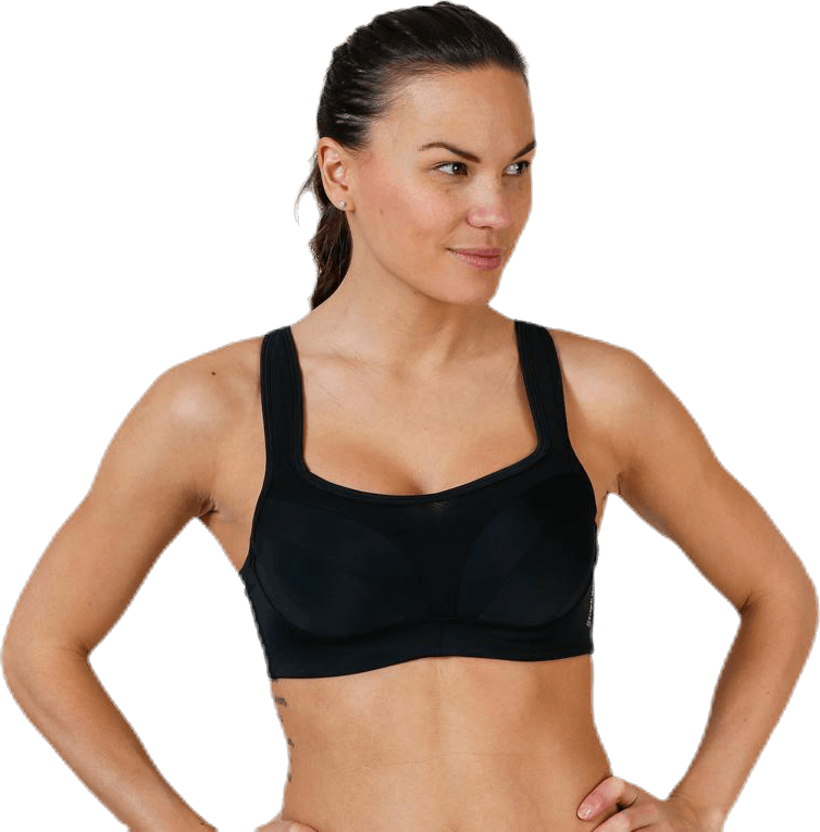High Support Sports Bra F Black, Female, Kleding, Sport bh, Rennen, Zwart, 65 B