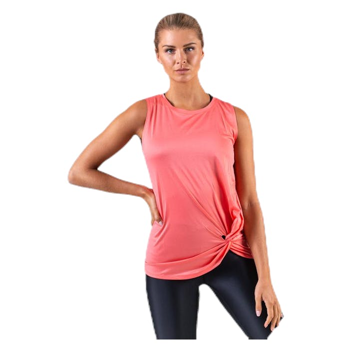 Knot Singlet Pink/Red, Female, Apparels, Tops, Workout, Pink/Red, XS