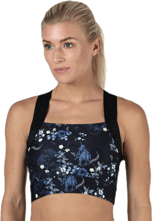 Kay Printed Sports Bra Black/Yellow