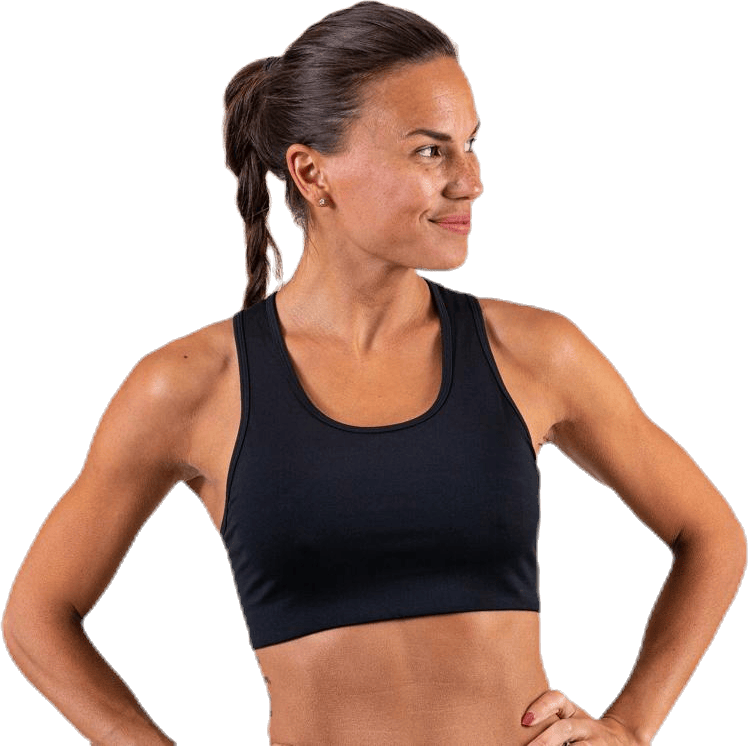 Compression Sports Bra Black, Female, Ropa, Sujetador deportivo, Running, Negro, 70