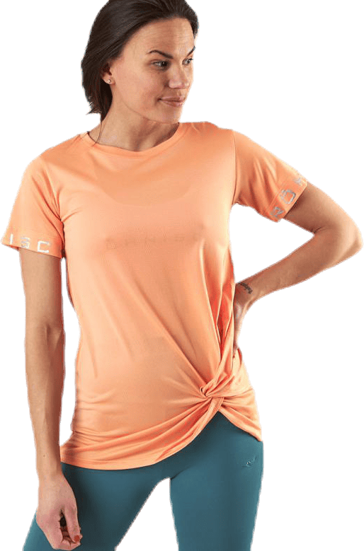 Knot Tee Orange, Female, Apparels, T-shirt, Workout, Orange, M