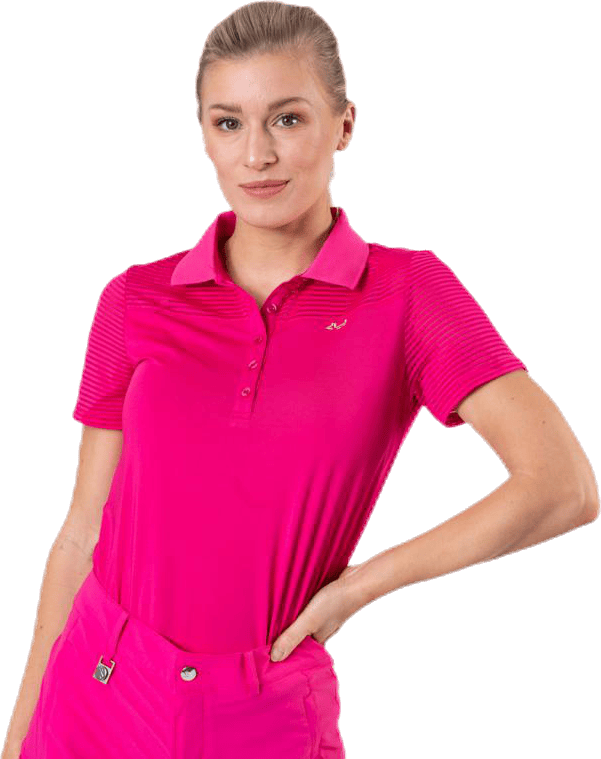 Miko Poloshirt Pink, Female, Apparels, T-shirt, Golf, Pink, L