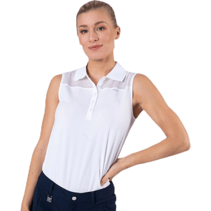 Miko Sleeveless Poloshirt White