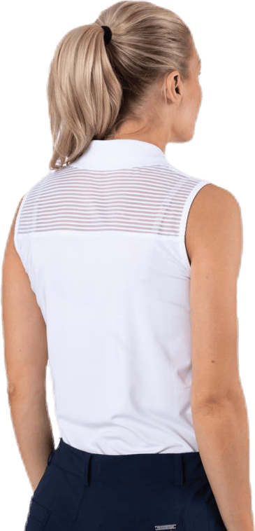 Miko Sleeveless Poloshirt White - Bild 2