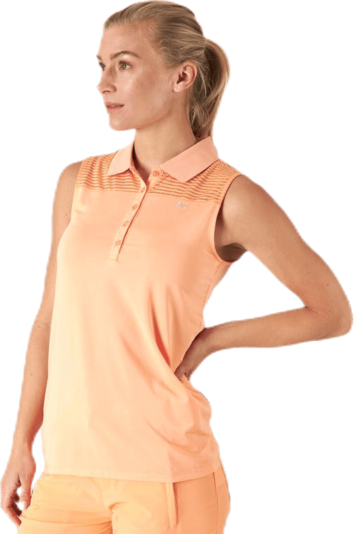 Miko Sleeveless Poloshirt Orange - Bild 2