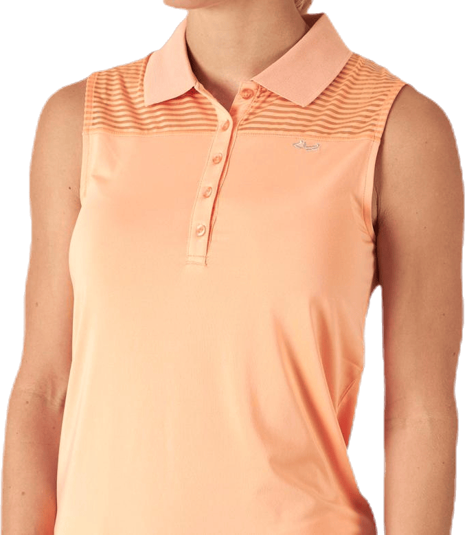 Miko Sleeveless Poloshirt Orange - Bild 4