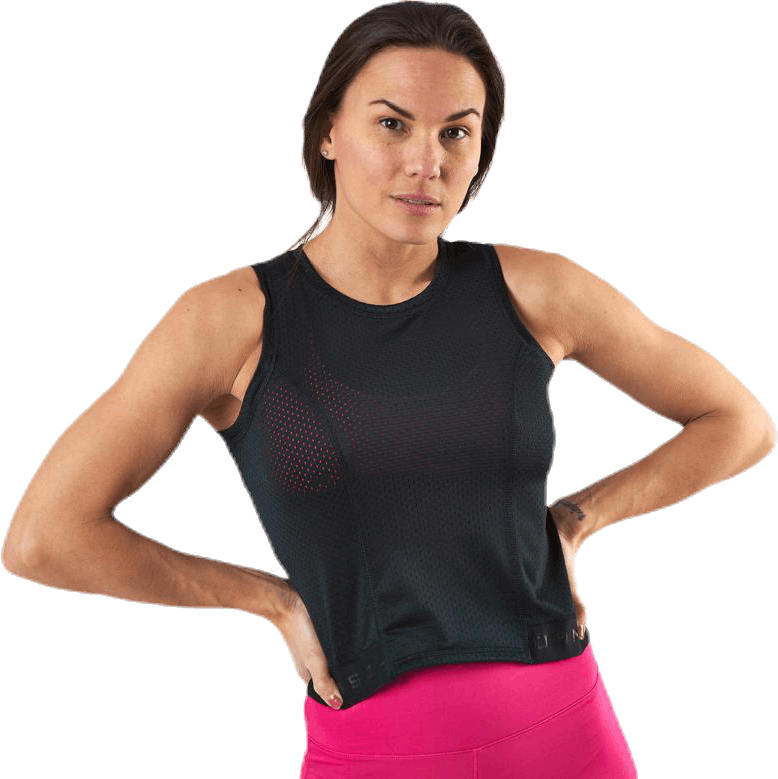 Mesh Short Top Black, Female, Odzież, Tops, Trening, Czarny, XS