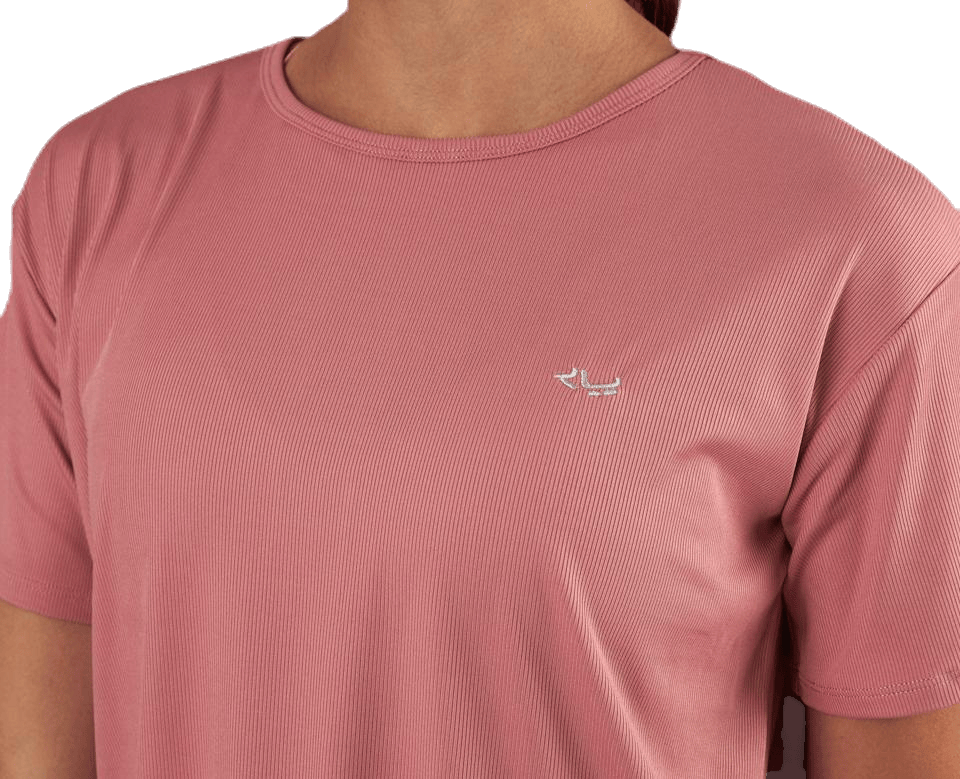 Logo Ribbed Tee Pink - Bild 4