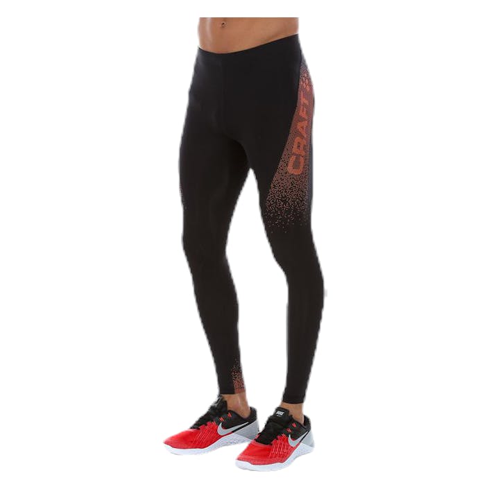 Delta Compression Tight Orange/Black, Male, Bekleidung, Leggings, Trainieren, Orange/Schwarz, S