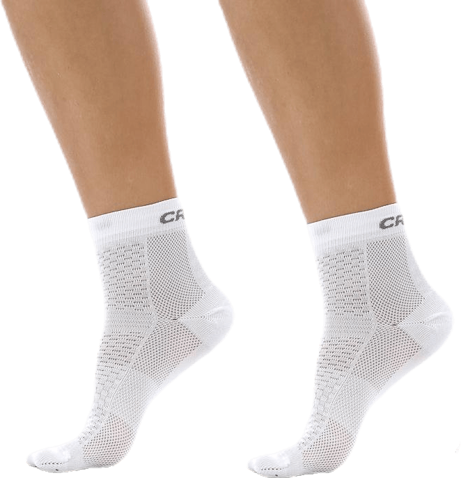 Cool Mid 2-Pack Sock White, Unisex, Apparels, Socks, Running, White, 34-36