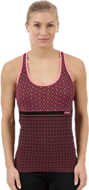 Core Block Tank W Orange/Black