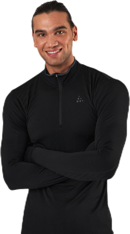 Fuseknit Comfort Zip Black, Male, Odevy, základné vrstvy, Čierna, S