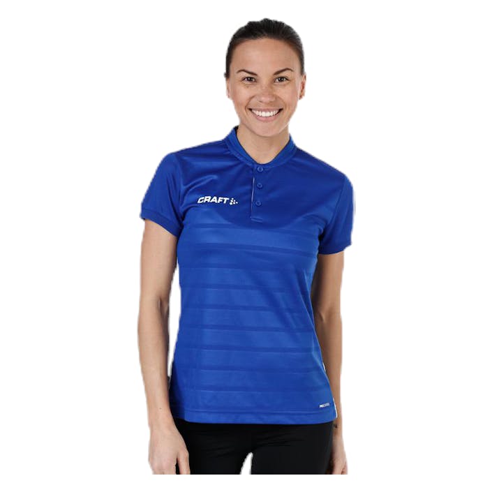 Pro Control Button Jersey W Blue/White, Female, Odzież, Podkoszulek, Piłka nożna, Niebieski/Biały, XS