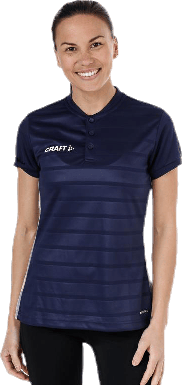 Pro Control Button Jersey W Blue/White