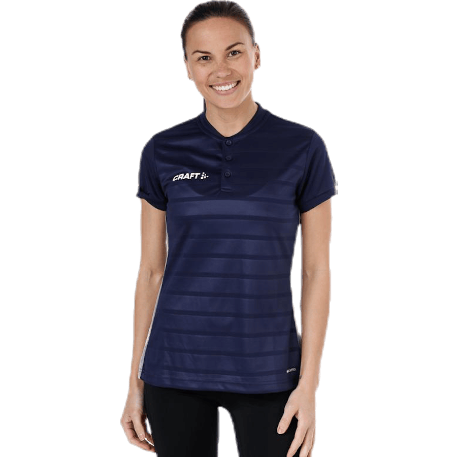 Pro Control Button Jersey W Blue/White