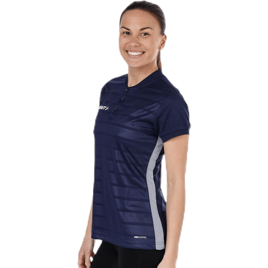 Pro Control Button Jersey W Blue/White - Bild 3