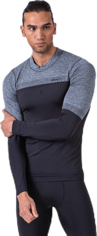 Warm Intensity CN LS Grey, Male, Vêtements, couches de base, Gris, XL