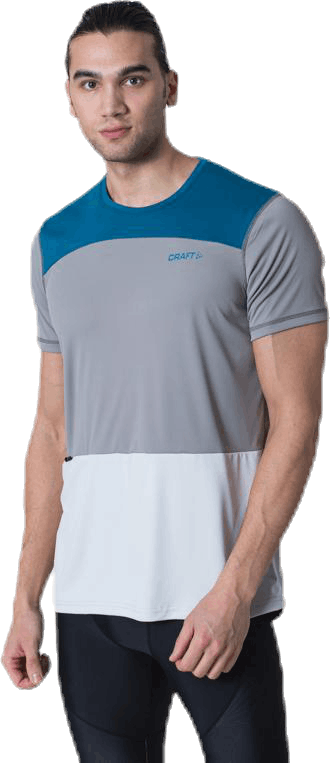 Charge SS Tech Tee Blue/Grey, Male, Tøj, T-shirt, Træning, Blå/Grå, XL