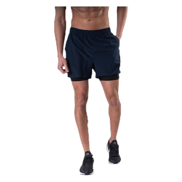 ADV Essence 2-In-1 Stretch Shorts Blue, Male, Apparels, Shorts, Workout, Blue, XXL