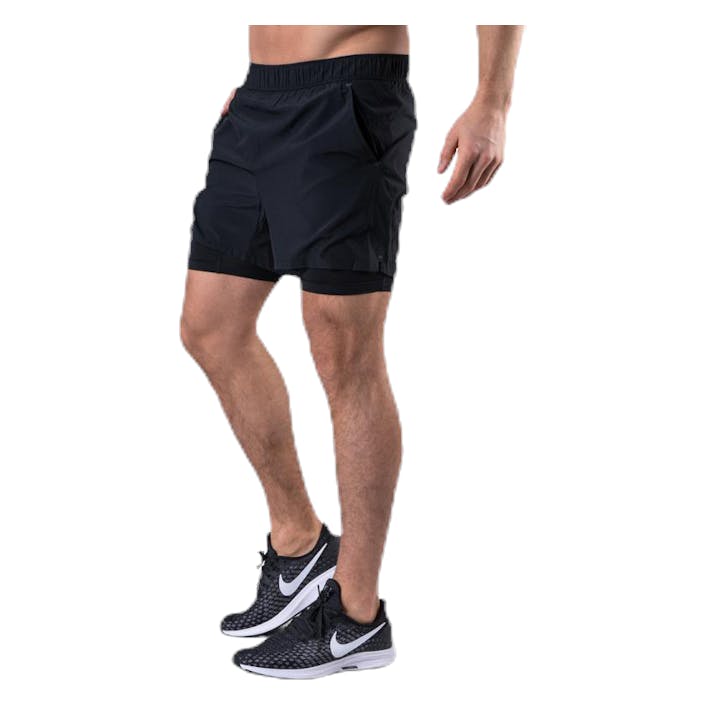 ADV Essence 2-In-1 Stretch Shorts Black, Male, Apparels, Shorts, Workout, Black, L