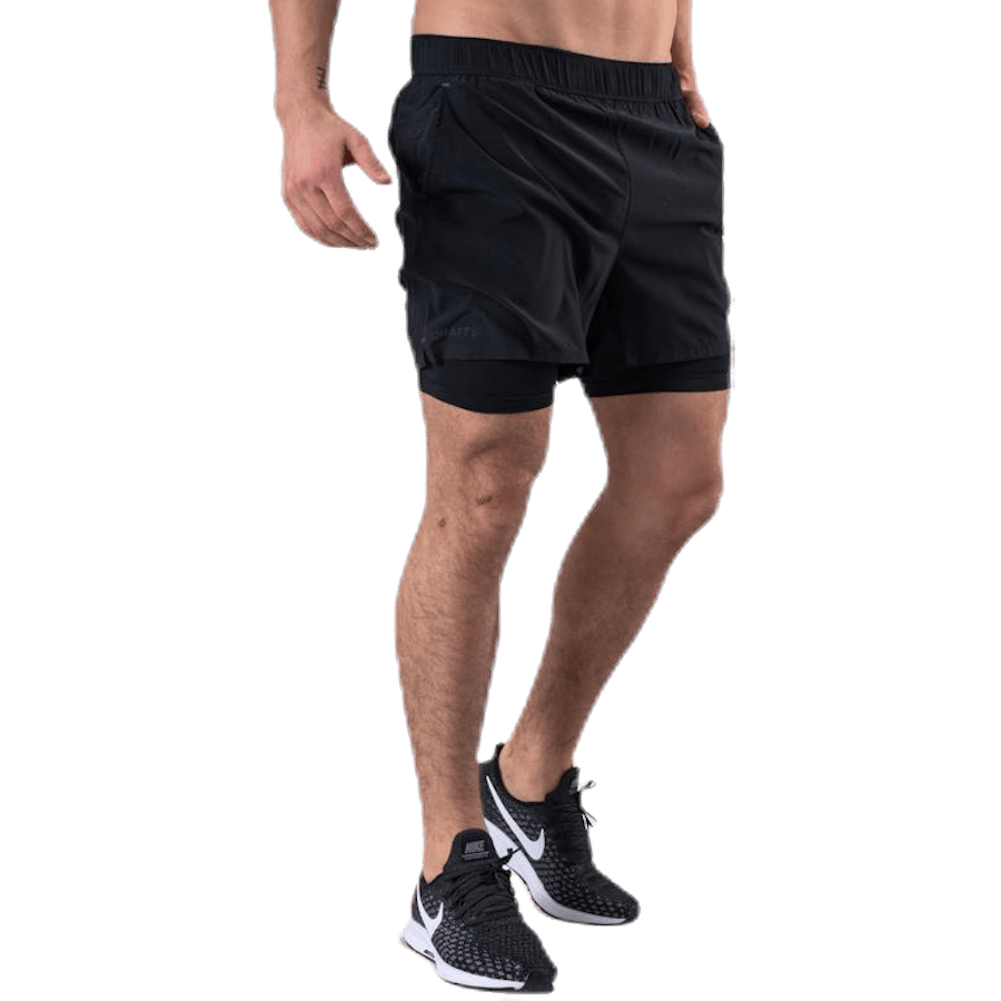 ADV Essence 2-In-1 Stretch Shorts Black - Bild 3