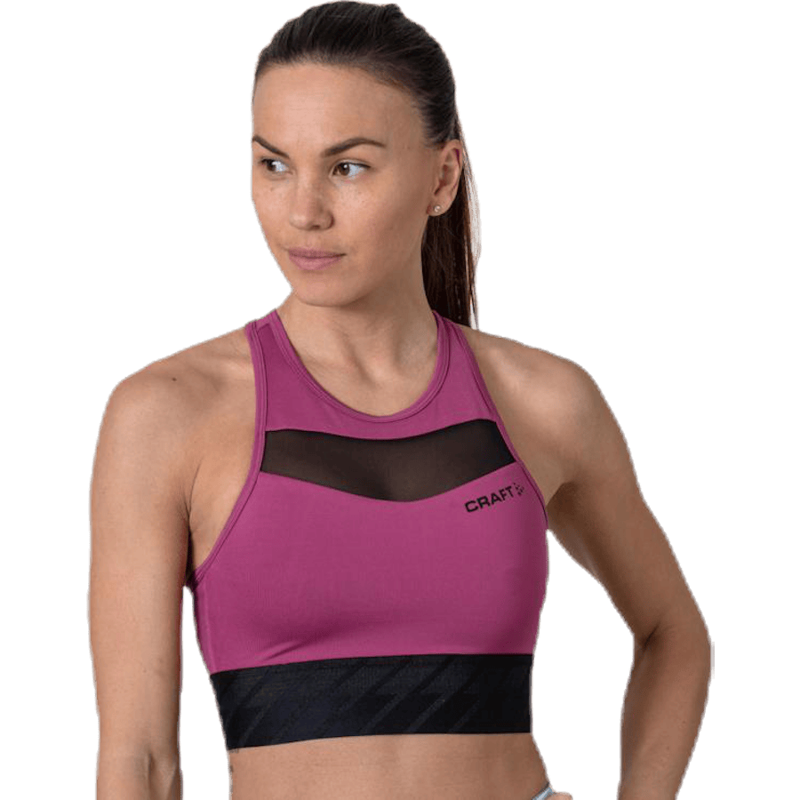 Charge Cropped Mesh Singlet Purple
