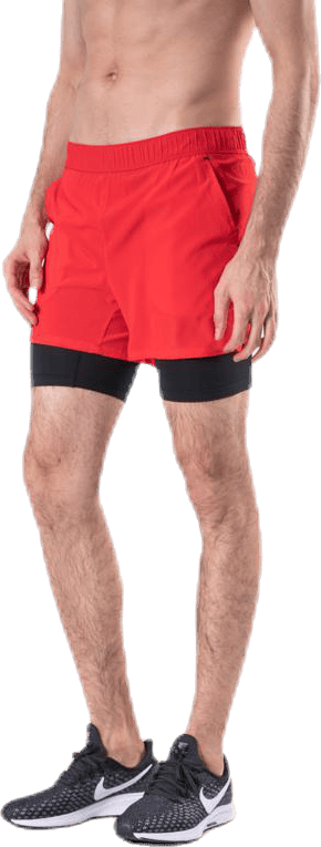 ADV Essence 2-In-1 Stretch Shorts Red, Male, Apparels, Shorts, Workout, Red, XXL