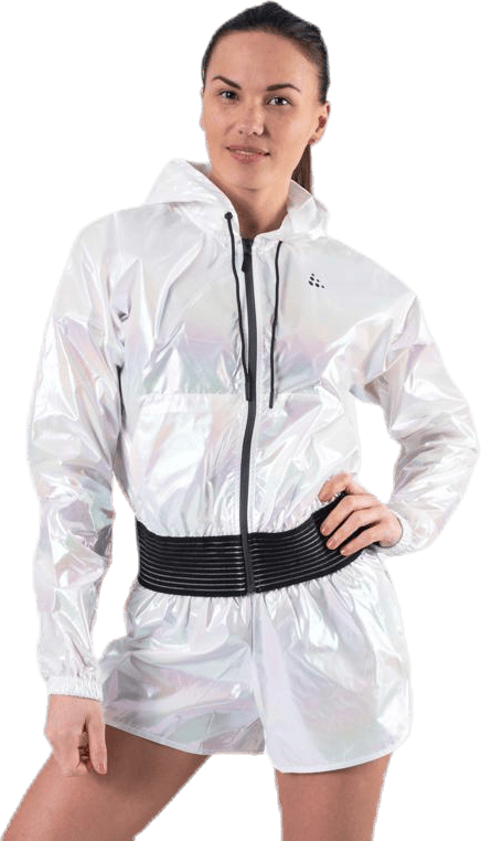 UNMTD Shiny Hood Jacket Patterned/White, Female, Ropa, chaquetas, Fitness, Estampado/Blanco, XS