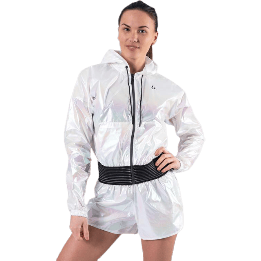 UNMTD Shiny Hood Jacket Patterned/White