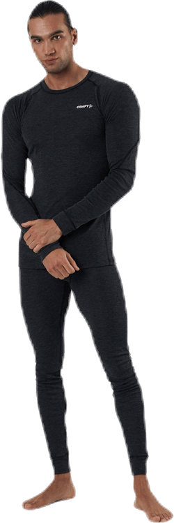 Core Wool Merino Set Black, Male, Aparelhos, Camadas base, Preto, XL