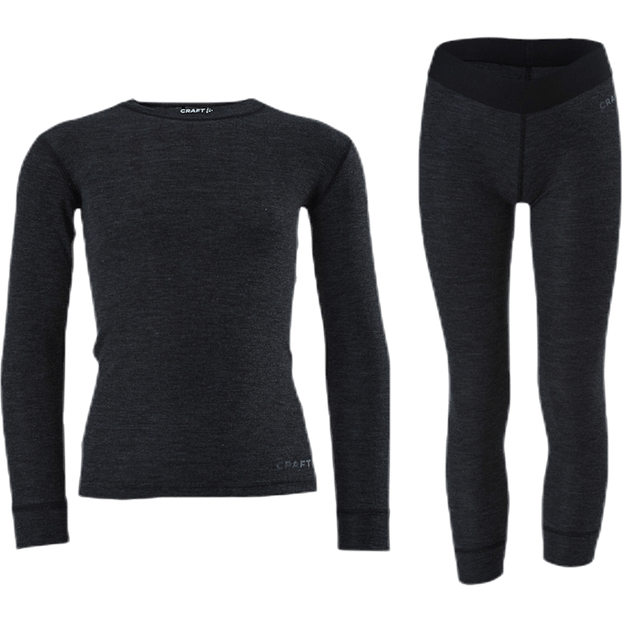 Core Wool Merino Set Junior Black
