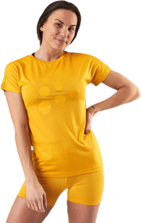 Eaze SS Logo Mesh Tee Orange/Yellow