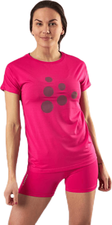 Eaze SS Logo Mesh Tee Pink, Female, Aparelhos, Camisa, Treino, Rosa, S