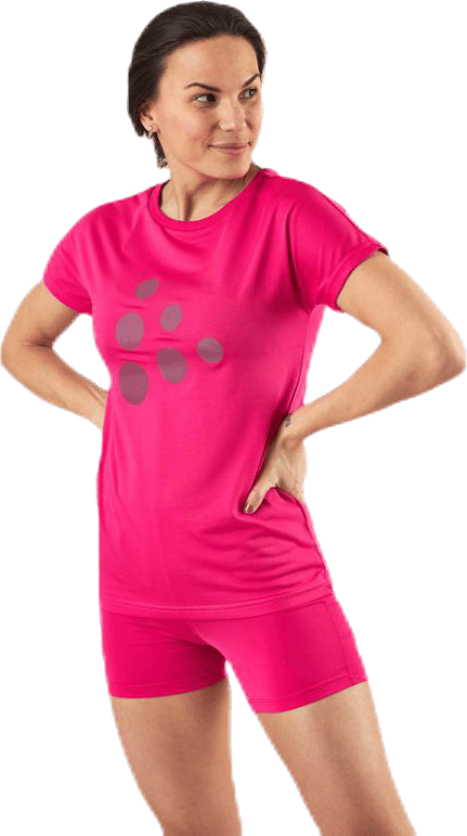 Eaze SS Logo Mesh Tee Pink - Bild 4