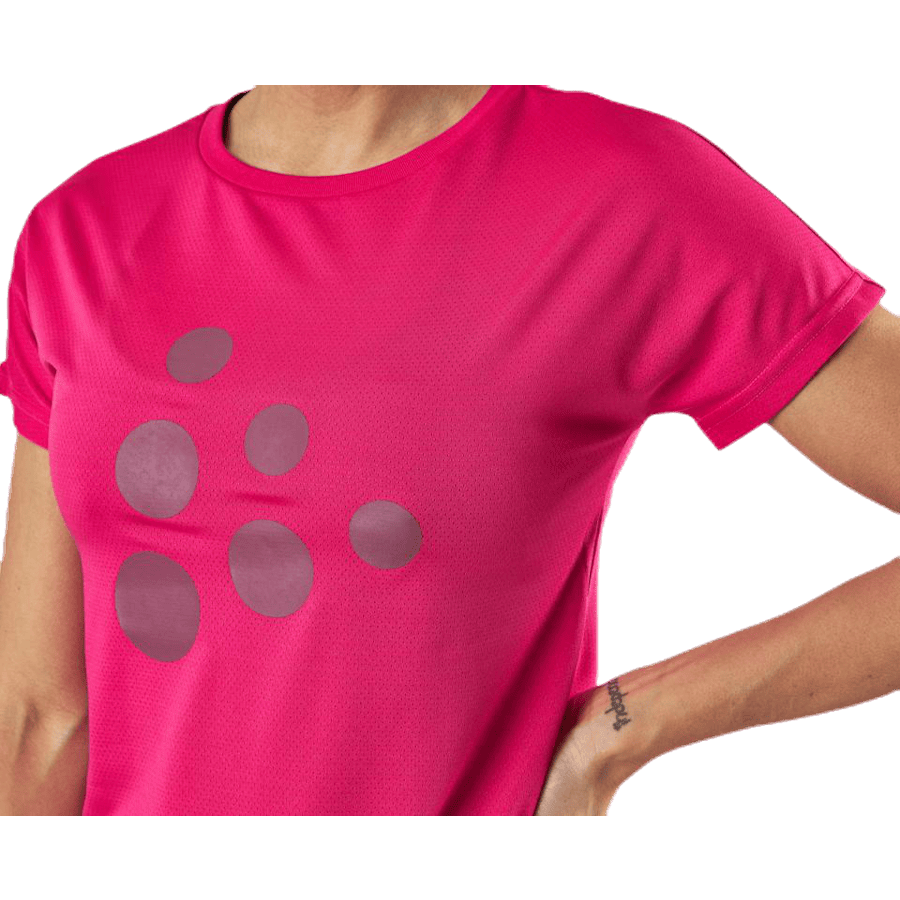 Eaze SS Logo Mesh Tee Pink - Bild 5