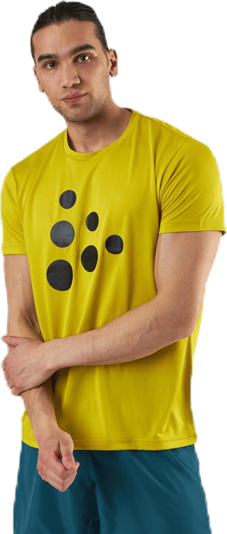 Eaze SS Mesh Tee Black/Green, Male, Aparelhos, Camisa, Corrida, Preto/Verde, M