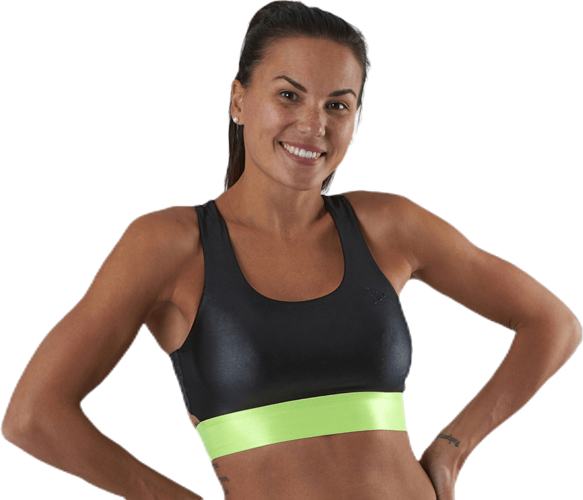 Asome Top Black/Yellow, Female, Kleding, Tops, Training, Zwart/Geel, XL