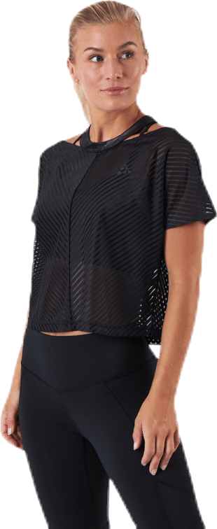 Asome Cropped Tee Black, Female, Apparels, T-shirt, Workout, Black, M