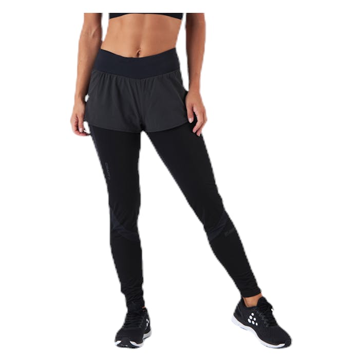 Lumen Hydro Tights Black, Female, Apparels, Leggings, Running, Black, L